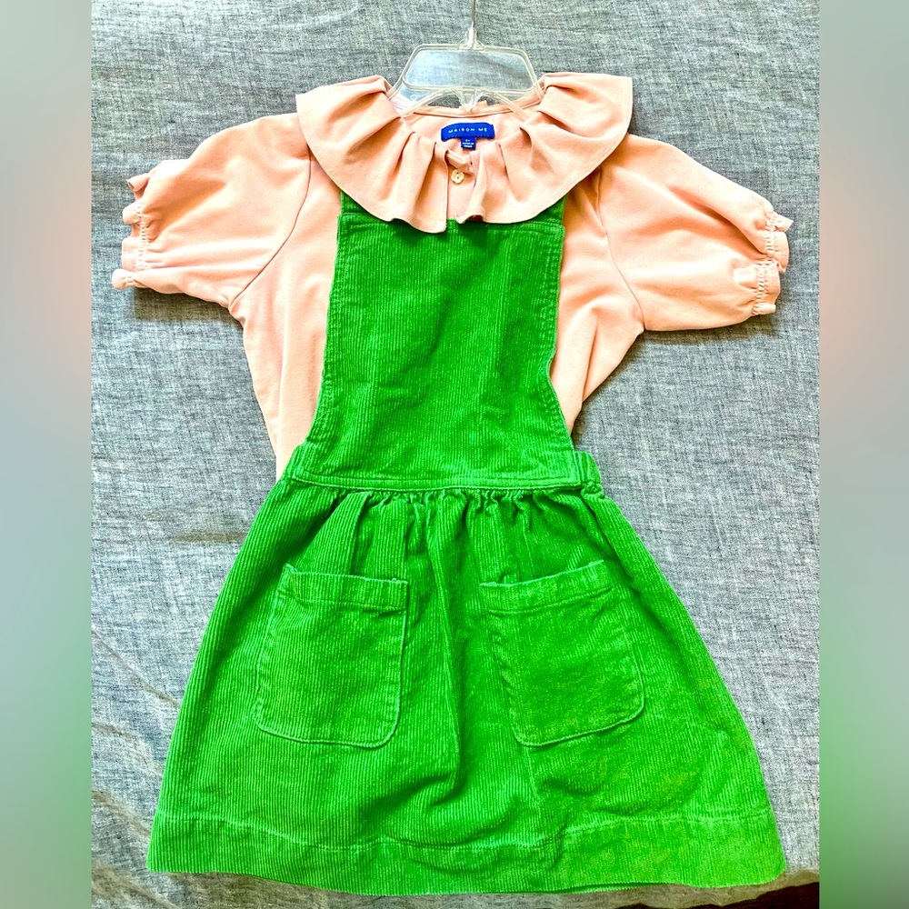 Maisonette girls shirt & corduroy jumper set. Size 8